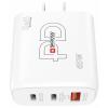 Skross Power Charger 65W PD GaN US USB nabíječka, 1x USB A , 2x USB-C®, 65 W, Dodávka energie, bílá