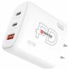 Skross Power Charger 65W PD GaN US USB nabíječka, 1x USB A , 2x USB-C®, 65 W, Dodávka energie, bílá