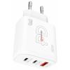 Skross Power Charger 65W PD GaN EU USB nabíječka, 1x USB A , 2x USB-C®, 65 W, Dodávka energie, bílá