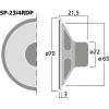 Monacor SP-23/4RDP Miniaturní vestavný reproduktor 0.5 W 8 Ω černá Vestavné reproduktory