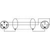 Monacor MEC-100/SW XLR kabel [1x XLR zástrčka - 1x XLR zásuvka] 1 m černá