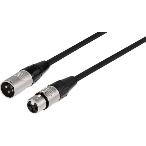 Monacor MECR-1500/SW XLR kabel [1x XLR zástrčka - 1x XLR zásuvka] 15 m černá