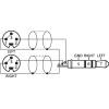 Monacor 0067360 XLR / jack audio kabelový adaptér [2x XLR zástrčka - 1x jack zástrčka 3,5 mm] 1 m černá