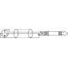 Monacor MEL-202/SW XLR kabel [1x XLR zástrčka - 1x jack zástrčka 6,3 mm (stereo)] 2 m černá