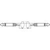 Monacor 0060410 jack audio propojovací kabel [1x jack zástrčka 6,3 mm (mono) - 1x jack zástrčka 6,3 mm (mono)] 1 m černá