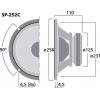 Monacor SP-252C 10 palec basový reproduktor 100 W 4 Ω