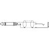 Monacor 0060730 jack audio prodlužovací kabel [1x jack zástrčka 6,3 mm (mono) - 1x jack zásuvka 6,3 mm (mono)] 6 m černá