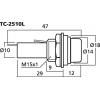 Monacor TC-2510L, 0031050 držák pojistky, 50 V, 10 A, 1 ks