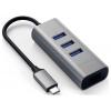 Satechi ST-TC2N1USB31AM USB Hub 3 porty USB-A, RJ45 USB 3.0 5 GBit/s vesmírná šedá ST-TC2N1USB31AM