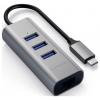 Satechi ST-TC2N1USB31AM USB Hub 3 porty USB-A, RJ45 USB 3.0 5 GBit/s vesmírná šedá ST-TC2N1USB31AM