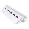 Satechi ST-TCHCRS USB Hub 3 porty USB-A, SD, microSD USB 3.0 5 GBit/s stříbrná ST-TCHCRS