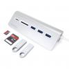 Satechi ST-TCHCRS USB Hub 3 porty USB-A, SD, microSD USB 3.0 5 GBit/s stříbrná ST-TCHCRS