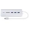 Satechi ST-TCHCRS USB Hub 3 porty USB-A, SD, microSD USB 3.0 5 GBit/s stříbrná ST-TCHCRS