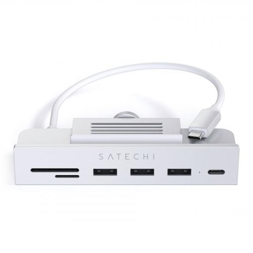 Satechi ST-UCICHS USB Hub 3 + 1 port USB-A, USB-C®, SD, microSD USB 3.0 5 GBit/s stříbrná Clamp Hub
