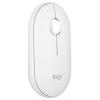 Logitech Pebble Mouse 2 M350s optická myš, přenos Bluetooth®, 3 tlačítko, 400 dpi, 4000 dpi, bílá