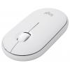 Logitech Pebble Mouse 2 M350s optická myš, přenos Bluetooth®, 3 tlačítko, 400 dpi, 4000 dpi, bílá