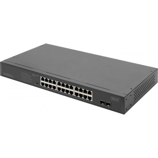 Digitus DN-95348-2 DN-95348-2 19 síťový switch 24 + 2 porty 10 / 100 / 1000 MBit/s funkce PoE