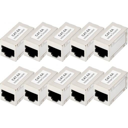 Digitus DN-93905-10 pouzdro spojky RJ45 Počet pólů 8 stříbrná 10 ks