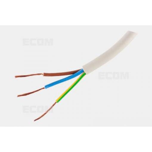 Kabel H05VV-F 3G1,5, 300 V, bílý, 1 m