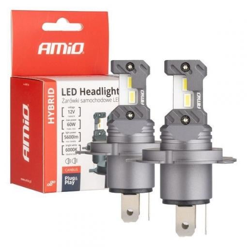 LED autožárovky HYBRID H4/H19, 6000K, 60W, CANBUS, E9/ECE R10