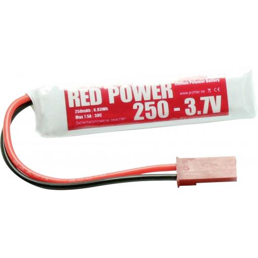 Red Power 17032 akupack Li-Pol (modelářství), 3.7 V, 250 mAh, články 1, Softcase, JST