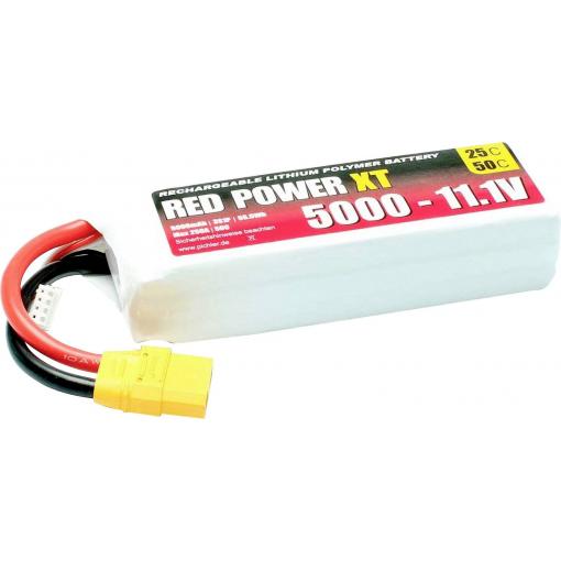 Red Power 15455 akupack Li-Pol (modelářství), 11.1 V, 5 Ah, články 3, 25 C, Softcase, XT90
