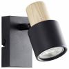 Brilliant Pini 10145/76 nástěnné světlo GU10 černá, dřevo