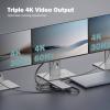 Digitus USB-C® dokovací stanice DA-70917 vč. funkce nabíjení, integrovaná čtečka karet, Podporuje rozlišení 8K při frekvenci 30 Hz (1x) / 4K při 30 Hz (2x)