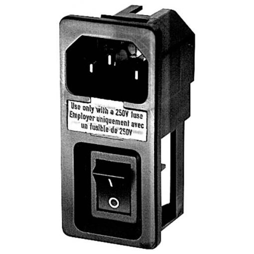 Schurter 4304.6064 IEC zástrčka C13/C14 zástrčka, rovná Počet kontaktů: 3 10 mA černá 1 ks