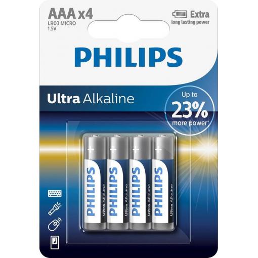 Philips Ultra LR03 mikrotužková baterie AAA alkalicko-manganová 1.5 V 4 ks