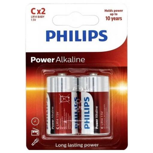 Philips Power LR14 baterie malé mono C alkalicko-manganová 1.5 V 2 ks