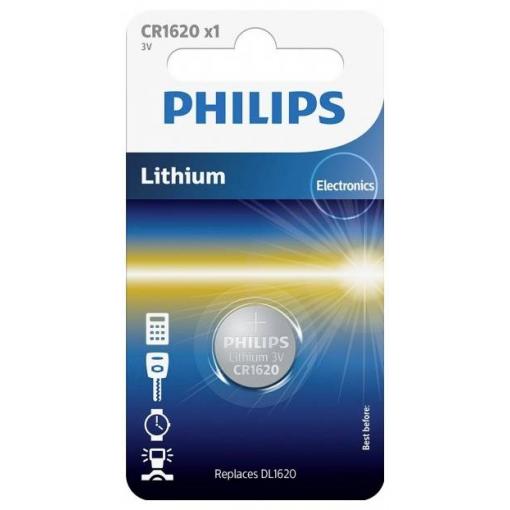 Philips knoflíkový článek CR 1620 3 V 1 ks lithiová Minicells