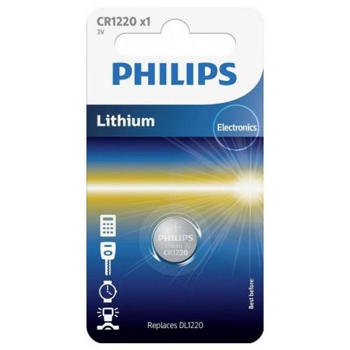 Philips knoflíkový článek CR 1220 3 V 1 ks lithiová Minicells