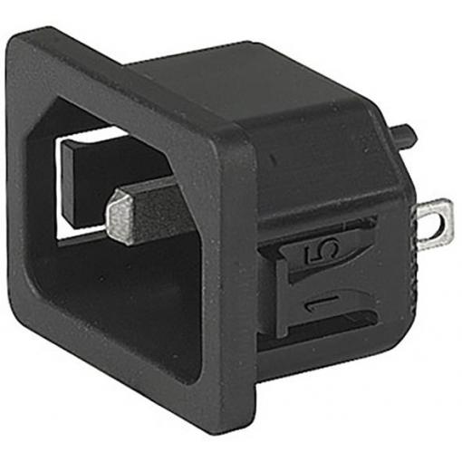 Schurter 6102.5130 IEC zástrčka C13/C14 zástrčka, rovná Počet kontaktů: 2 + PE 10 mA černá 1 ks Piece