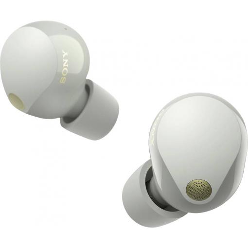 Sony WF-1000XM5 špuntová sluchátka (In Ear) Bluetooth® stereo stříbrná Potlačení hluku odolná vůči vodě Hi-Fi