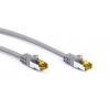 Goobay 91603 RJ45 síťové kabely, propojovací kabely CAT 7 S/FTP 2 m šedá bez halogenů, pozlacené kontakty, s ochranou, kompletní stínění, dvoužilový stíněný,