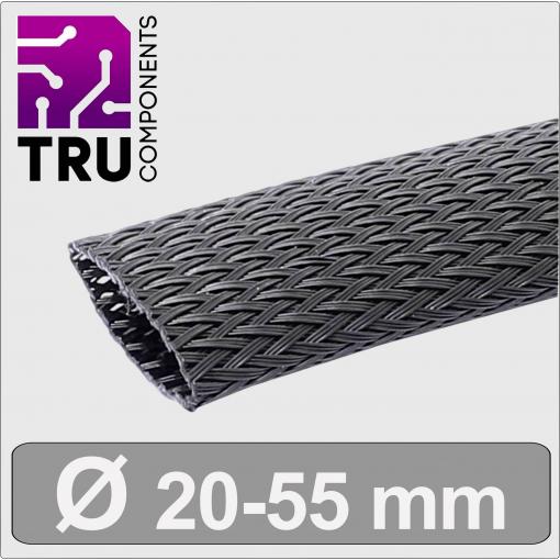 TRU COMPONENTS TC-13377572 T24CA109 ochranný oplet černá polyester 20 do 55 mm metrové zboží