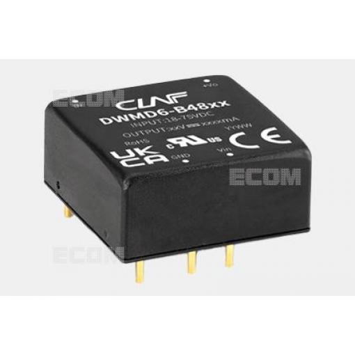 DC/DC měnič DWMD6-B2409, 24 V → 9 V, 667 mA, izolovaný