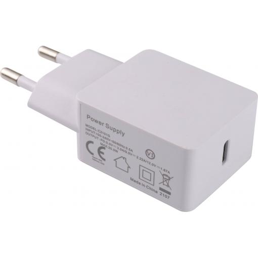Dehner Elektronik USB nabíječka, USB Power Delivery (USB-PD) , 1x USB-C®, 20 W, bílá