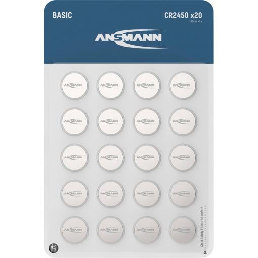 Ansmann knoflíkový článek CR 2450 3 V 20 ks 600 mAh lithiová