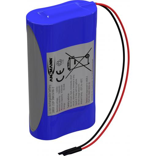 Ansmann 1S2P Akupack 2 x 18650 s kabelem Li-Ion 3.6 V 7000 mAh