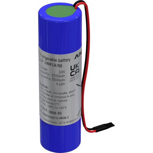 Ansmann speciální akumulátor 18650 s kabelem Li-Ion 3.6 V 2550 mAh 1 ks