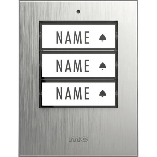 m-e modern-electronics 41413 bezdrátový zvonek vysílač osvětlený, se jmenovkou