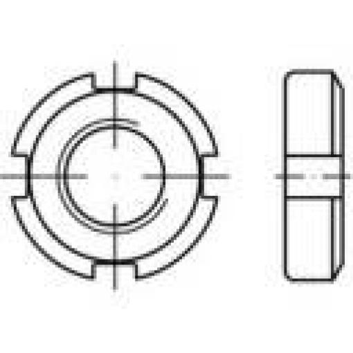 TOOLCRAFT TO-9979503 hřídelové matice M75 DIN 70852 ocel 5 ks