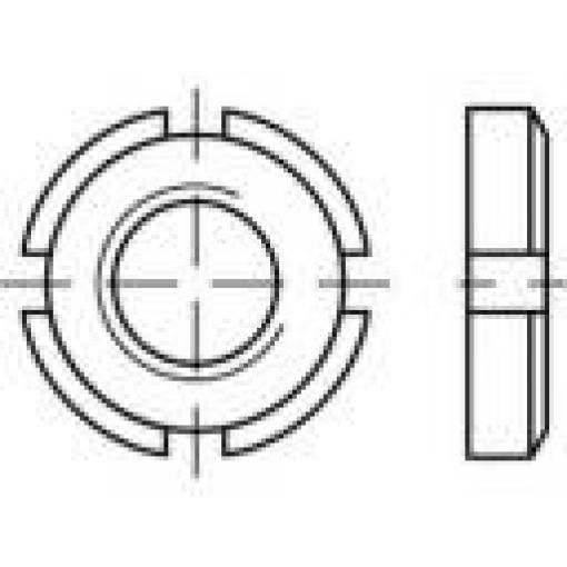 TOOLCRAFT TO-9978807 hřídelové matice M100 20 mm DIN 981 ocel 5 ks
