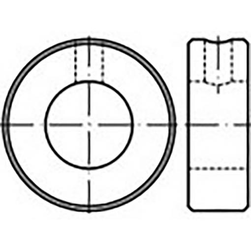 TOOLCRAFT TO-9985293 stavěcí kroužky DIN 705 ocel 5 ks