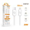 AL.kabel  USB C-Lighting 0,5m 3A bílý 30W