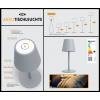 m-e modern-electronics LUNA-80 G 41435 akumulátorová stolní lampa LED pevně vestavěné LED 3 W šedá