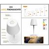 m-e modern-electronics LUNA-80 W 41434 akumulátorová stolní lampa LED pevně vestavěné LED 3 W bílá