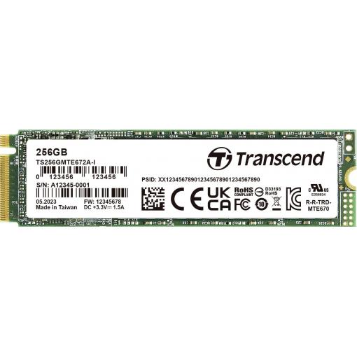 Transcend 256 GB interní PCIe SSD M.2 PCIe NVMe TS256GMTE672AI-VS1